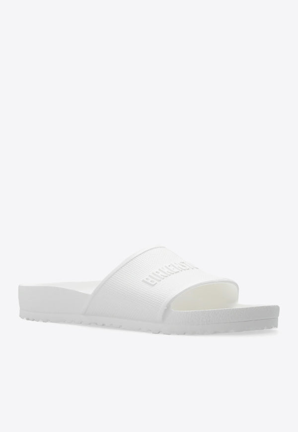 Birkenstock Barbados Logo-Embossed Slides 1015399 M-WHITE