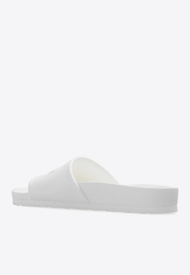 Birkenstock Barbados Logo-Embossed Slides 1015399 M-WHITE