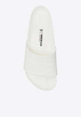 Birkenstock Barbados Logo-Embossed Slides 1015399 M-WHITE