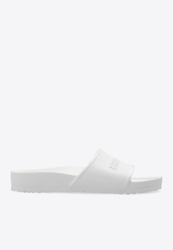 Birkenstock Barbados Logo-Embossed Slides 1015399 M-WHITE