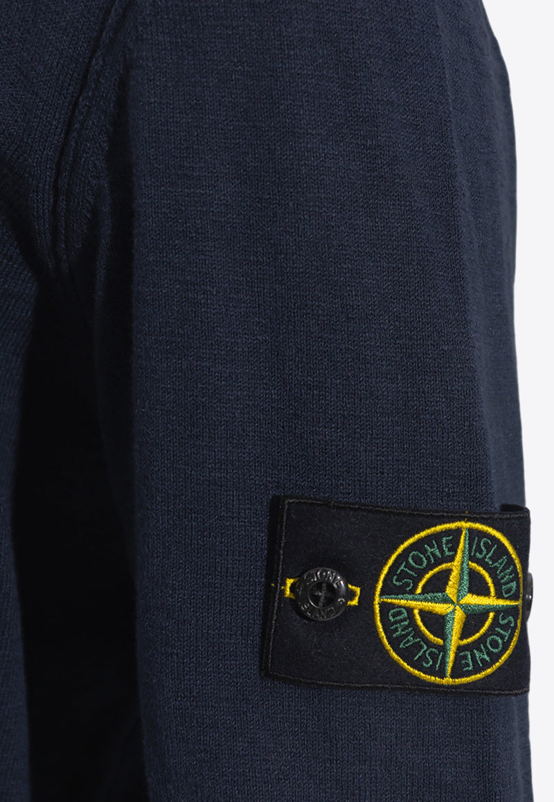 Stone Island Logo Patch Sweater Navy 1015502B0 0-A0020