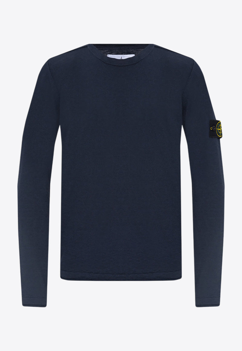 Stone Island Logo Patch Sweater Navy 1015502B0 0-A0020