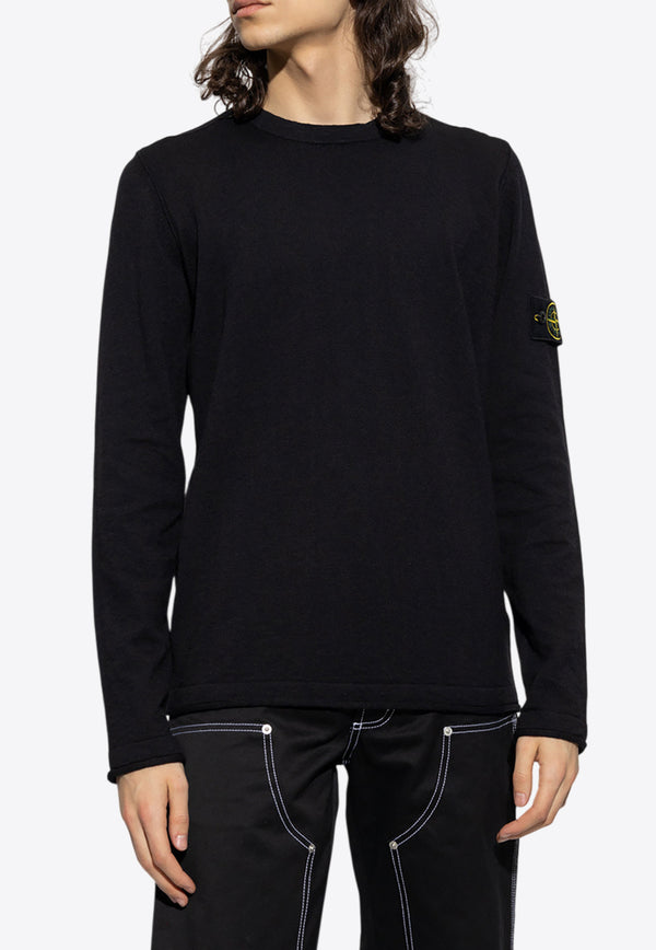 Stone Island Logo Patch Sweater Black 1015502B0 0-A0029