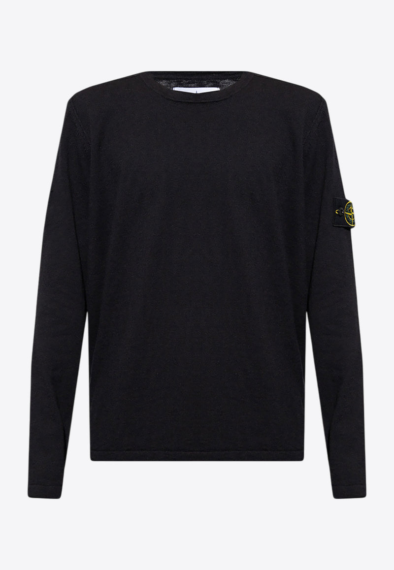 Stone Island Logo Patch Sweater Black 1015502B0 0-A0029