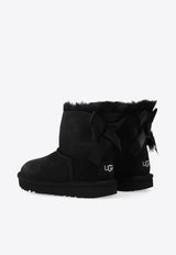 UGG Kids Girls Mini Bailey Bow II Snow Boots Black 1017397T 0-BLK