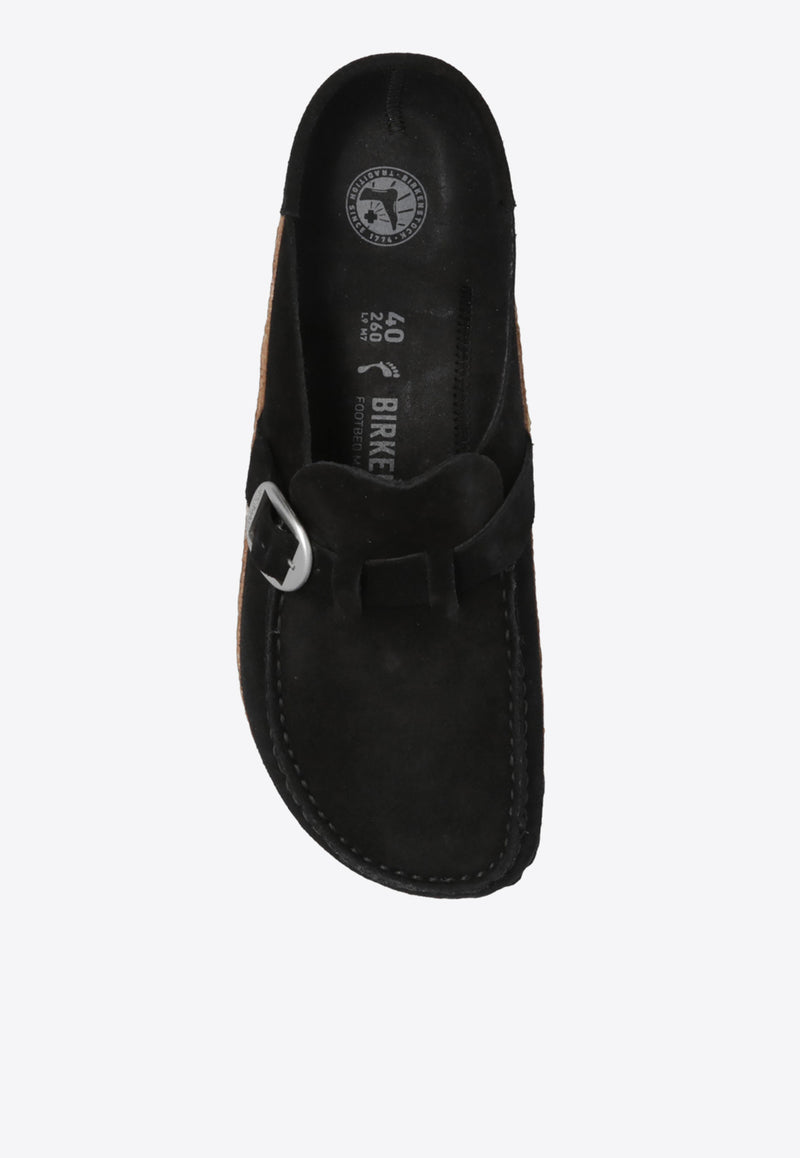 Birkenstock Buckley Loafer-Style Suede Mules 1017826 0-BLACK