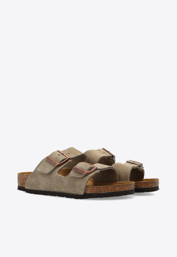 Birkenstock Kids Kids Arizona Suede Slides 1021704 0-TAUPE