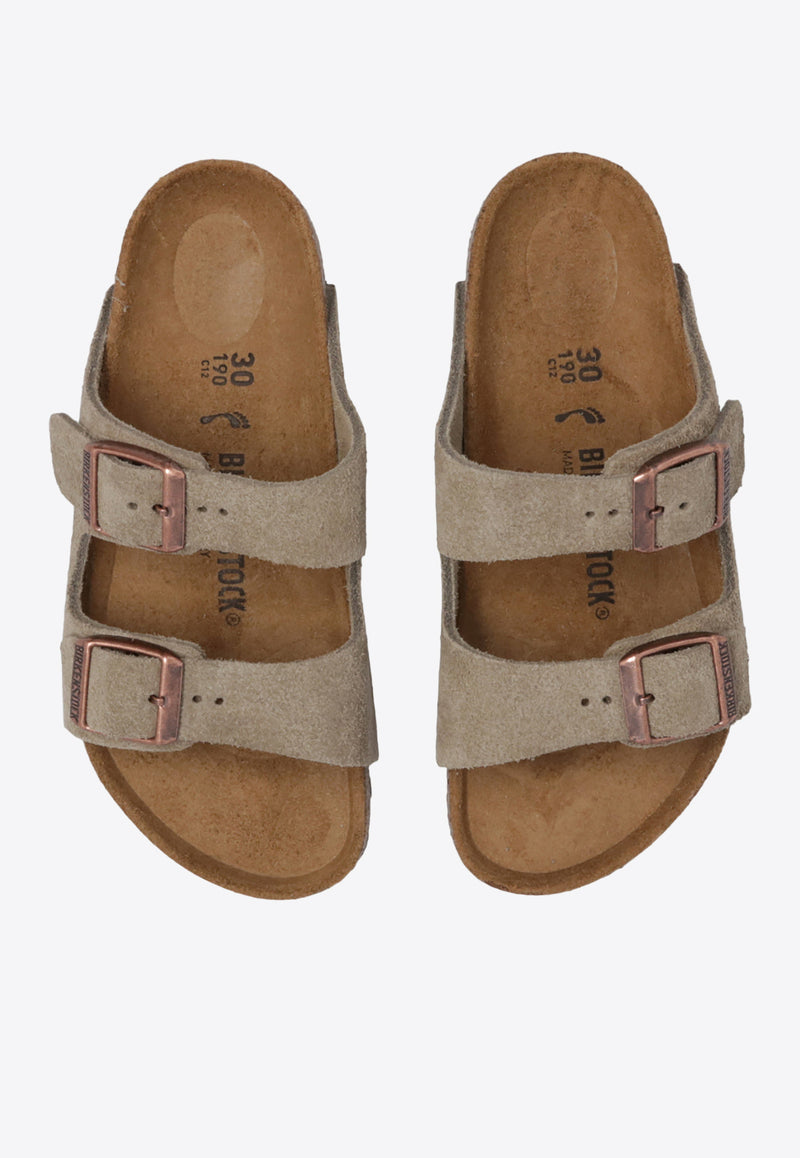 Birkenstock Kids Kids Arizona Suede Slides 1021704 0-TAUPE