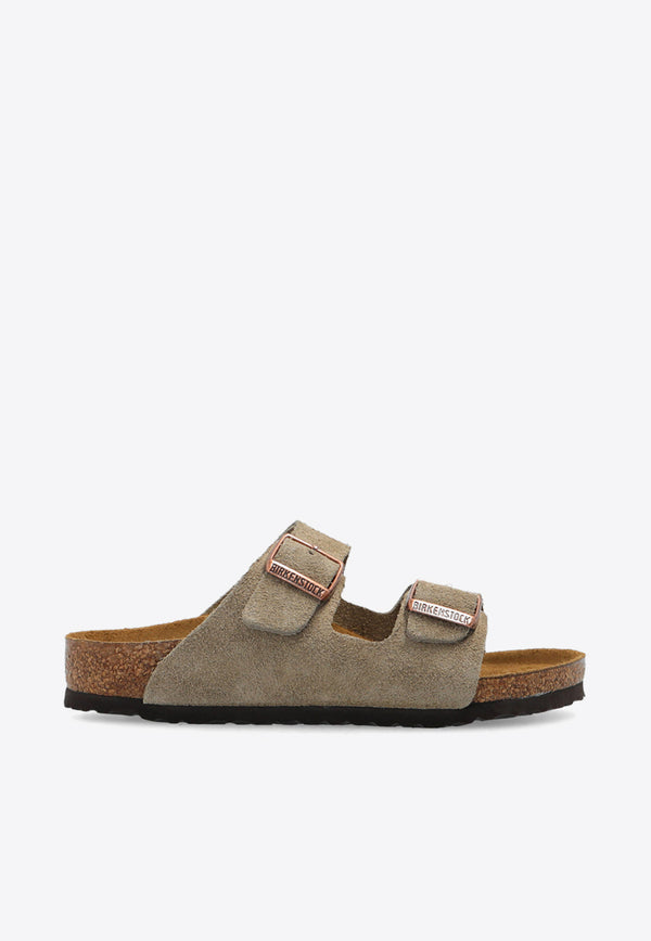 Birkenstock Kids Kids Arizona Suede Slides 1021704 0-TAUPE