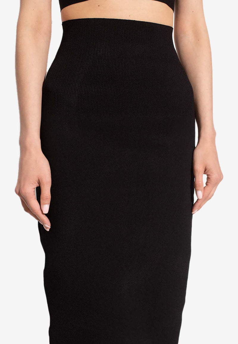 Victoria Beckham Ultra-Flattering Pencil Midi Skirt 1222KSK003600A 0-BLACK