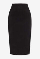 Victoria Beckham Ultra-Flattering Pencil Midi Skirt 1222KSK003600A 0-BLACK