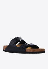 Birkenstock Arizona Bs Leather Slides 1005292 0-PATENT BLACK