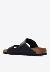 Birkenstock Arizona Bs Leather Slides 1005292 0-PATENT BLACK