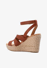 UGG Careena 100 Leather Wedge Sandals 1128251 0-CLTHR