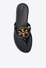 Tory Burch Miller Nappa Leather Logo Sandals Navy 136593 0-430