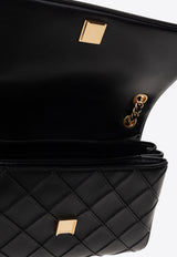 Tory Burch Fleming Quilted Leather Shoulder Bag Black 137301 0-001