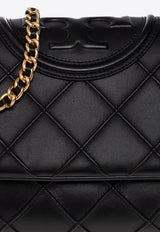 Tory Burch Fleming Quilted Leather Shoulder Bag Black 137301 0-001