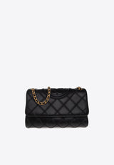 Tory Burch Fleming Quilted Leather Shoulder Bag Black 137301 0-001