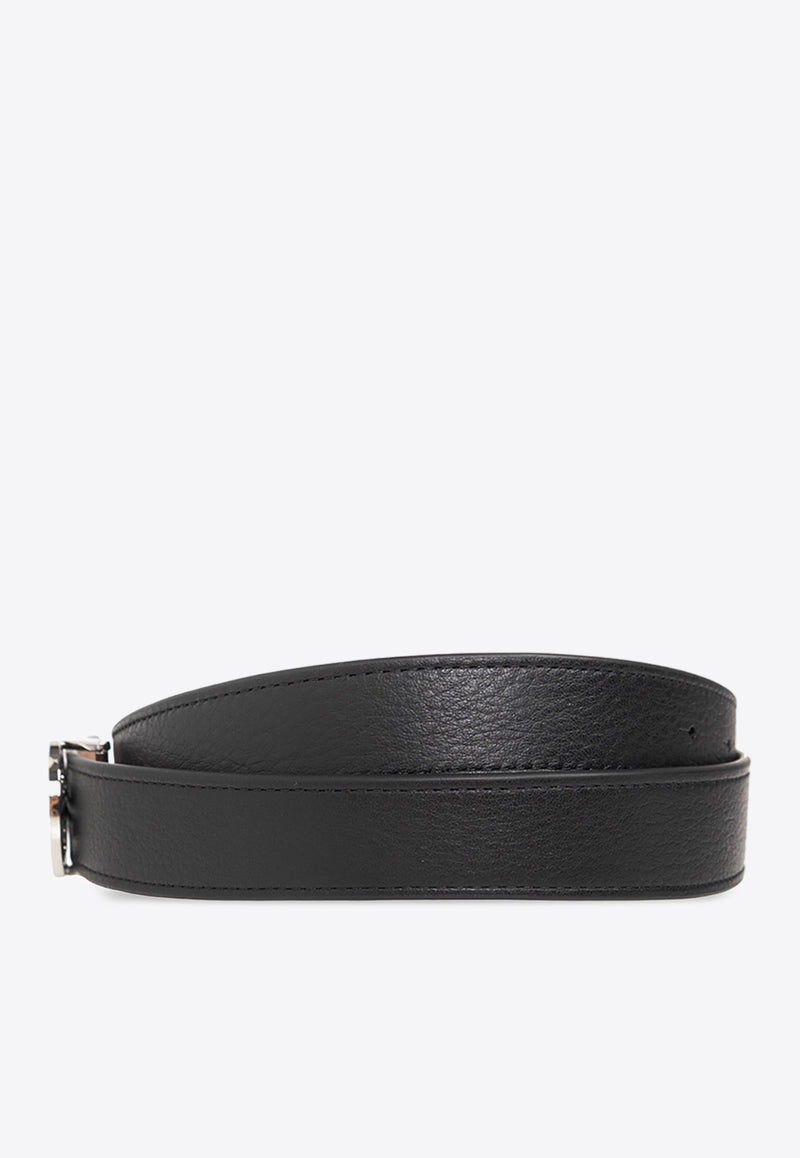 Tory Burch Miller Reversible Leather Belt Black 138935 0-002