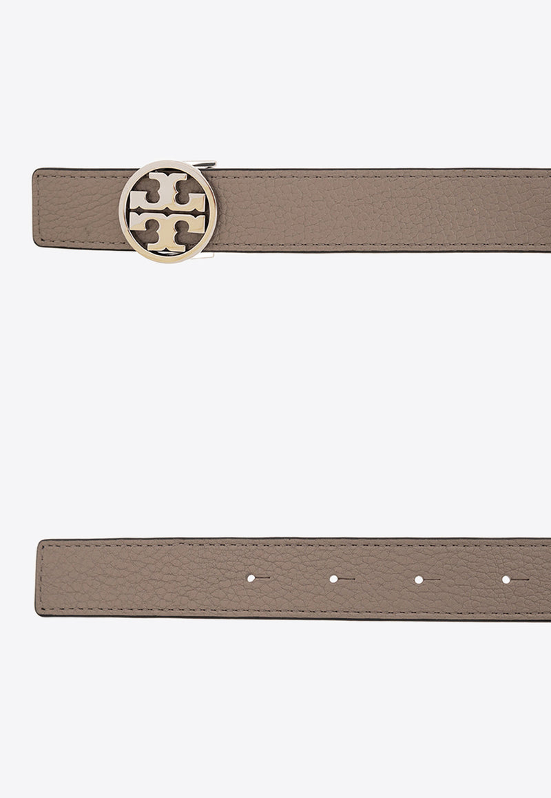 Tory Burch Miller Reversible Leather Belt Gray 138935 0-020