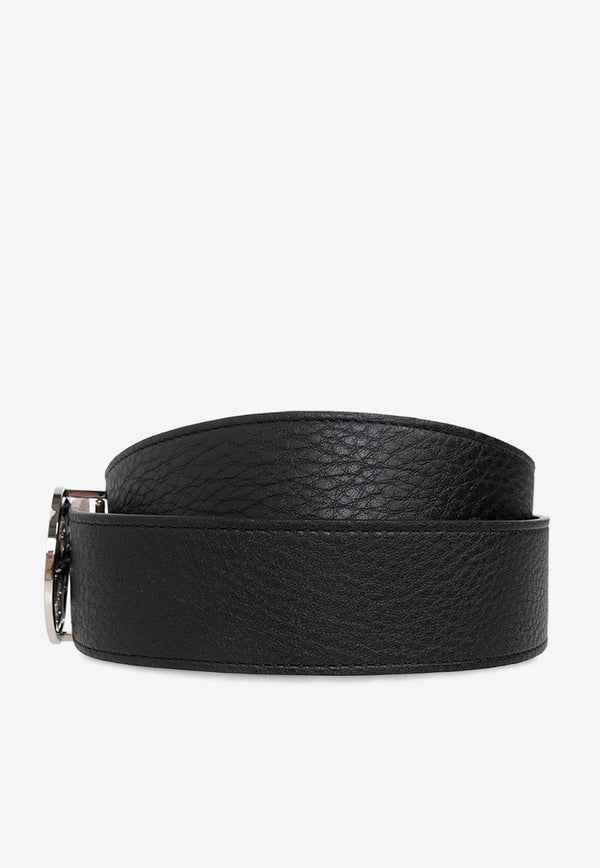 Tory Burch Miller Reversible Leather Belt Black 138936 0-002