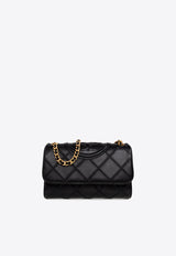 Tory Burch Mini Fleming Quilted Leather Crossbody Bag Black 139060 0-001