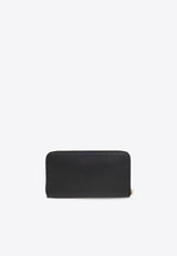 Salvatore Ferragamo Gancini Continental Zip-Around Wallet Black 220405 758661-NERO