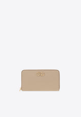 Salvatore Ferragamo Gancini Continental Zip-Around Wallet Beige 220405 758663-FAWN