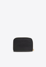 Salvatore Ferragamo Gancini Zip Cardholder in Calf Leather Black 220406 758664-NERO