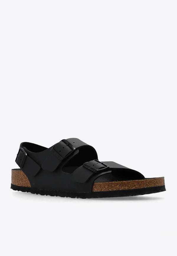 BirkenstockMilano Slingback Flat Leather Sandals1024997 0-BLACKBlack