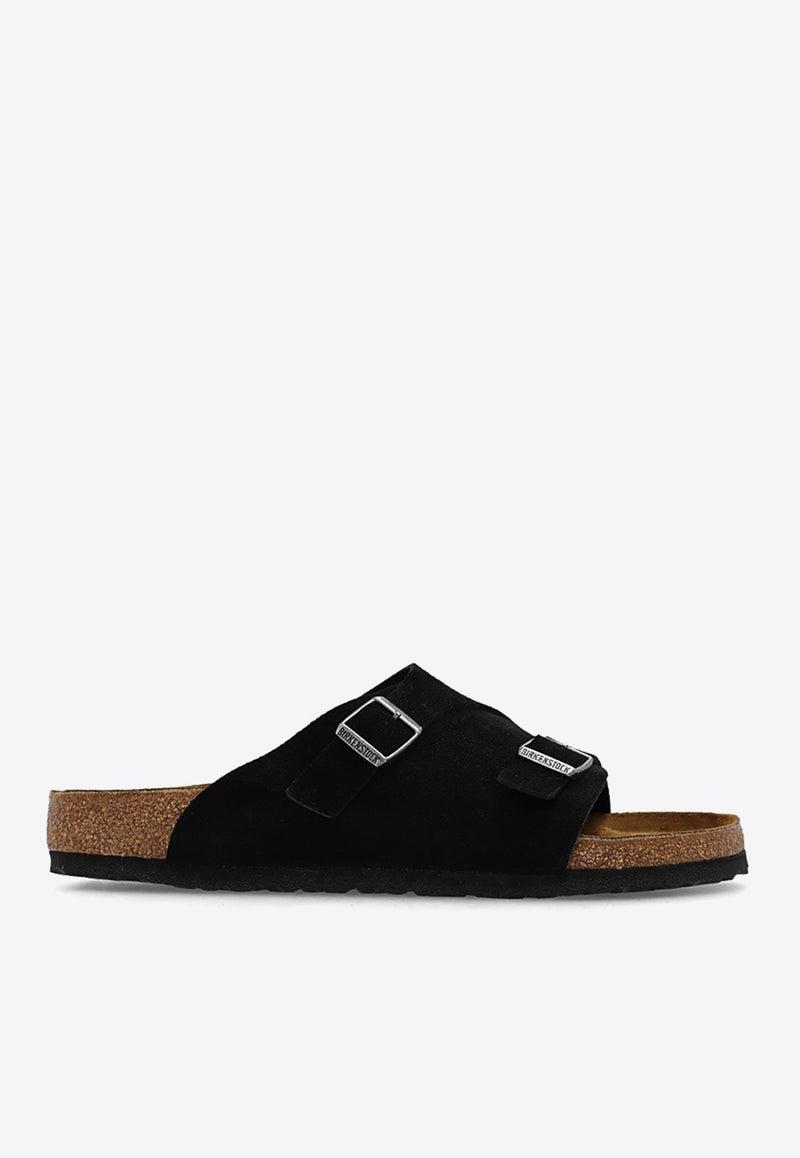 BirkenstockZurich Double-Strap Leather Slides1025045 0-BLACKBlack