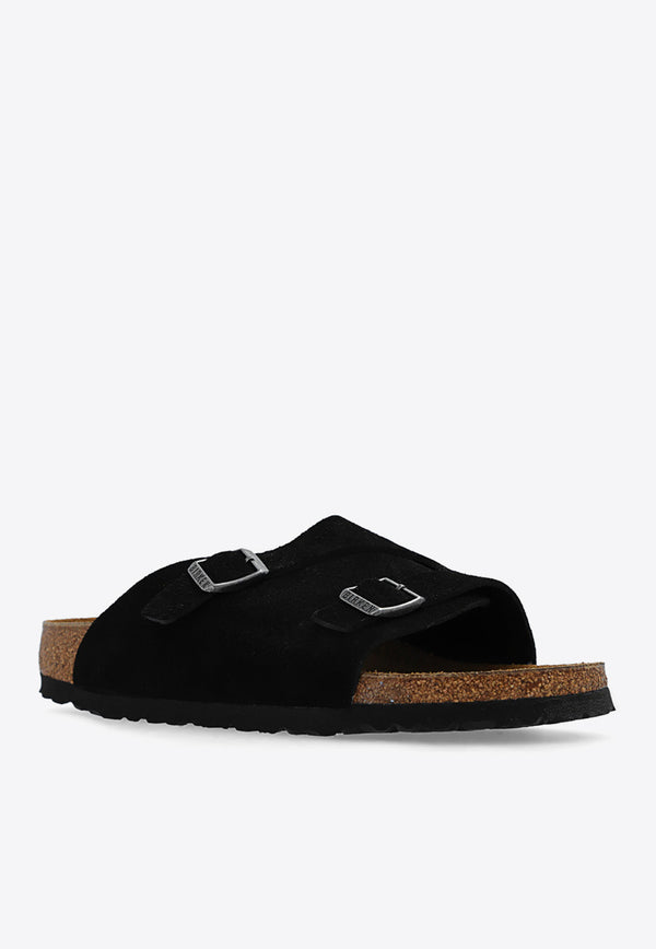 BirkenstockZurich Double-Strap Leather Slides1025060 0-BLACKBlack