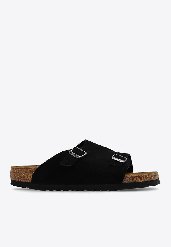 BirkenstockZurich Double-Strap Leather Slides1025060 0-BLACKBlack