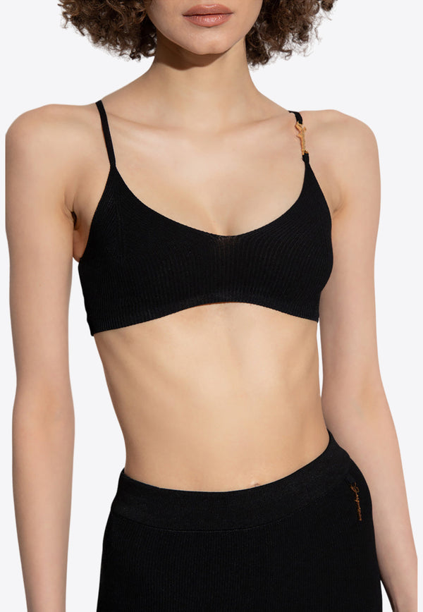 Jacquemus Pralu Knit Bra Top 231KN502 2060-990 Black