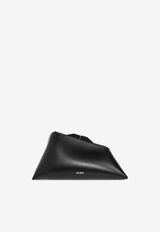 The Attico 8.30PM Oversized Leather Clutch Black 231WAH01BLACK