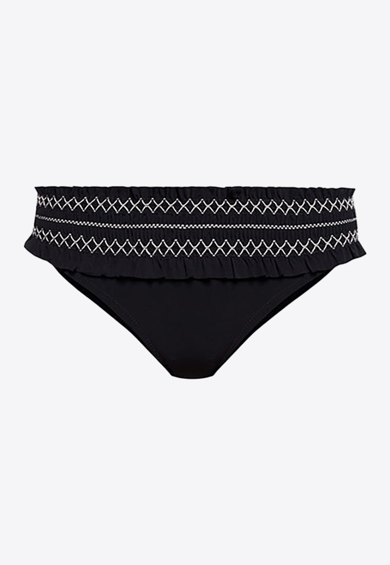 Tory Burch Costa Hipster Bikini Bottom Black 33627 0-004