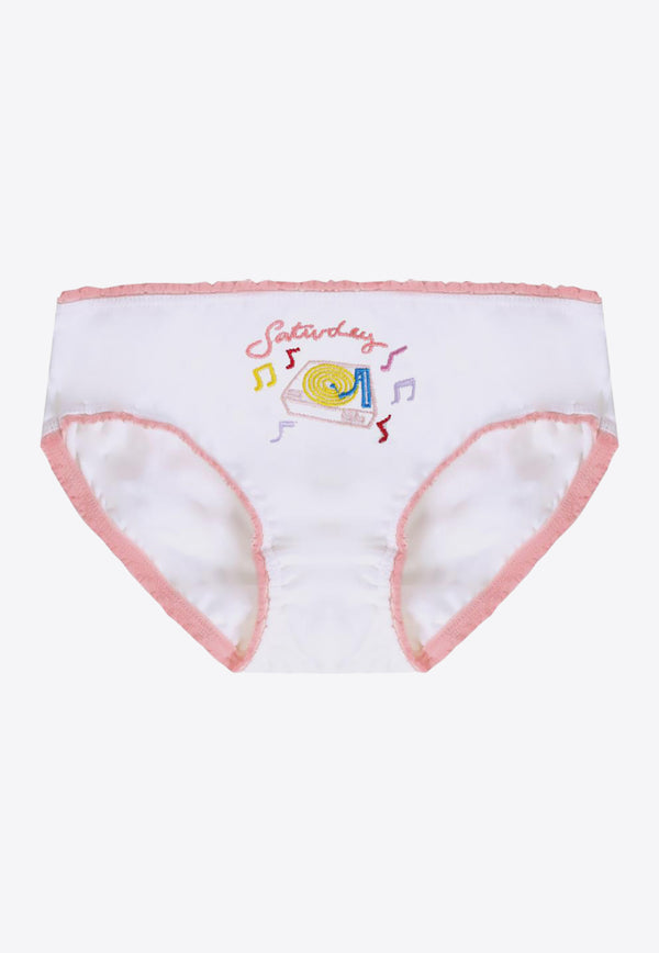 Stella McCartney Kids Babies Embroidered Knickers - Set of 2 Pink 422272 SHJ50-9082