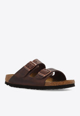 BirkenstockArizona Double-Strap Leather Slides452763 0-HABANABrown