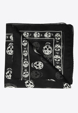 Alexander McQueen Skull Print Chiffon Scarf Black 557717 3052Q-1078