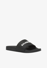 Balenciaga Logo-Embossed Pool Slides 565826 W1S80-1006