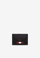 Bally Signature Stripe Bhar Leather Cardholder 603231 25893-F106