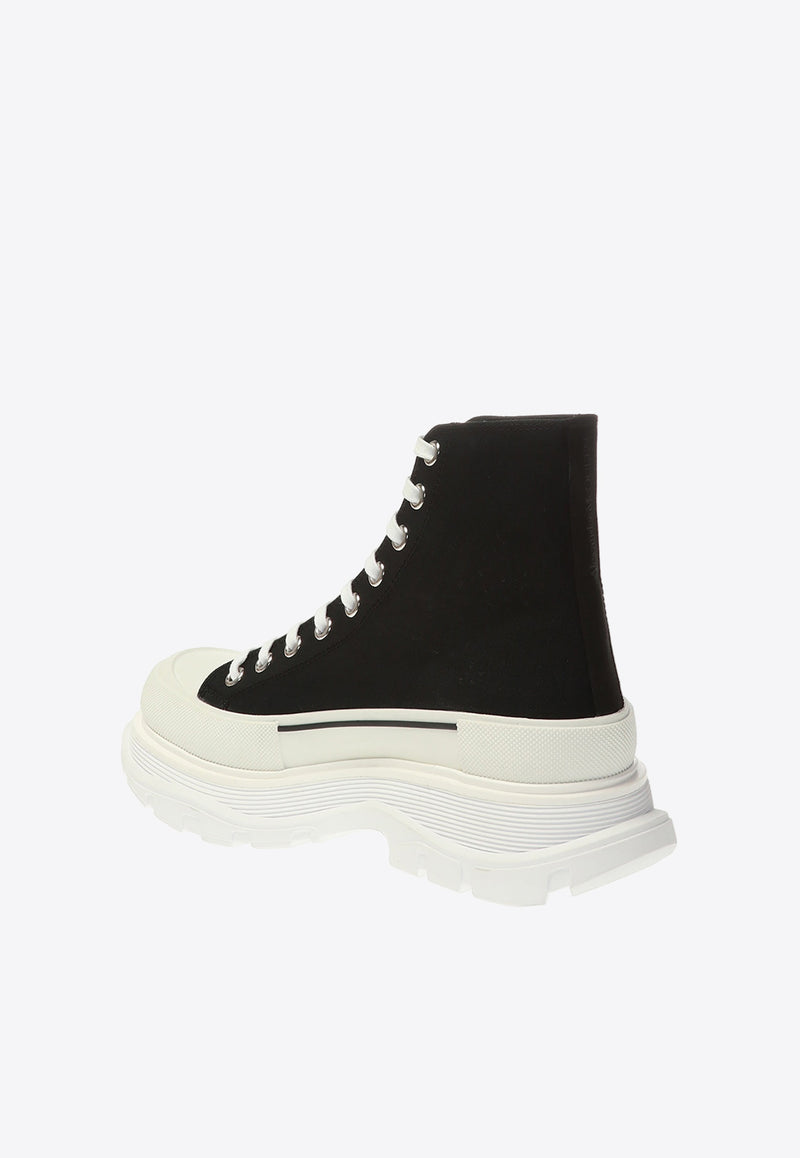 Alexander McQueen Tread Slick High-Top Sneakers Black 604254 W4L32-1070