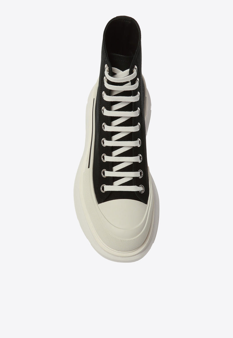 Alexander McQueen Tread Slick High-Top Sneakers Black 604254 W4L32-1070