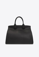 Salvatore Ferragamo Studio Leather Shoulder Bag 211772 THE STUDIO 752737-NERO