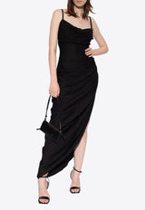 Jacquemus Saudade Maxi Draped Dress 211DR001 1020-990 Black