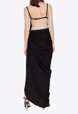 Jacquemus Saudade Maxi Draped Dress 211DR001 1020-990 Black