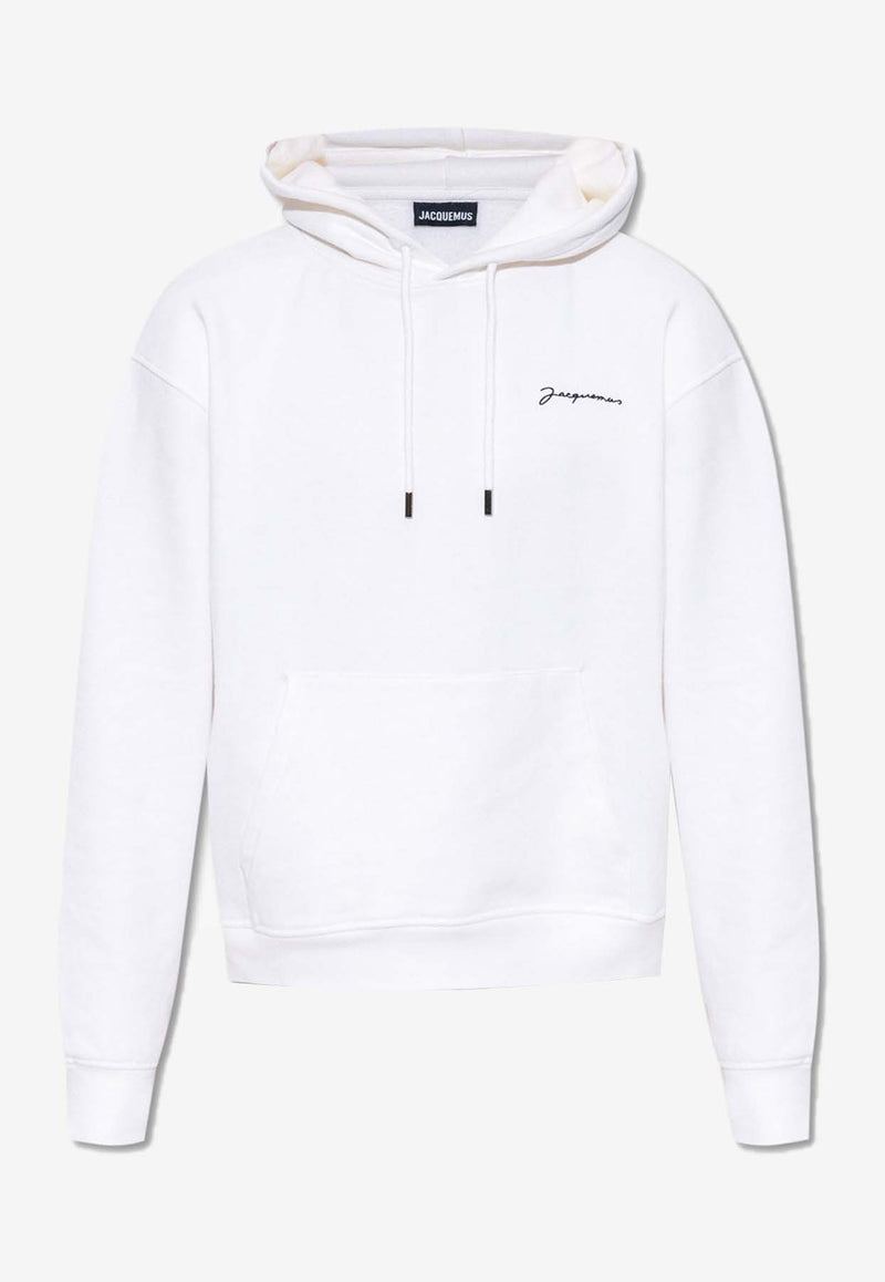 Jacquemus Le Sweatshirt Brodé Logo Hooded Sweatshirt White 226JS310 2120 M-100