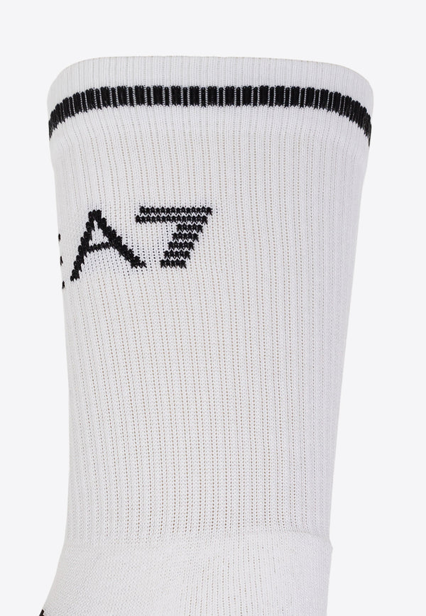 EA7 Emporio Armani Tennis Pro Branded Ankle Socks White 245022 CC999-54510