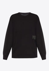 Alexander Wang Puff Logo Crewneck Sweatshirt Black 4CC3221356 0-001