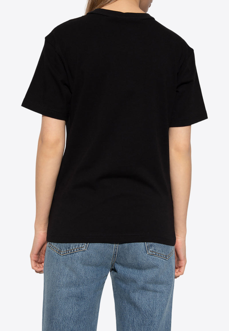 Alexander Wang Puff Logo Crewneck T-shirt Black 4CC3221357 0-001